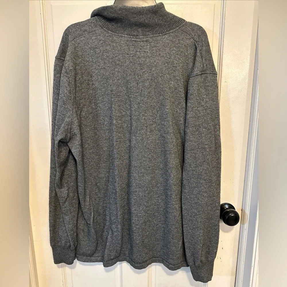 The North‎ Face wool blend half zip jacket gray size XL